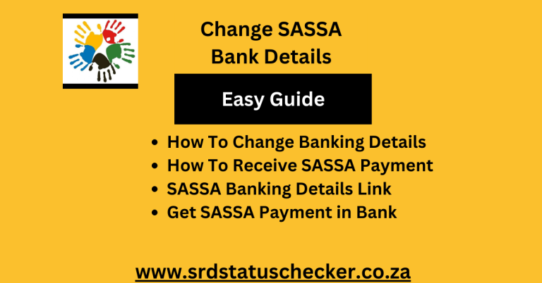 Change SASSA Banking Details