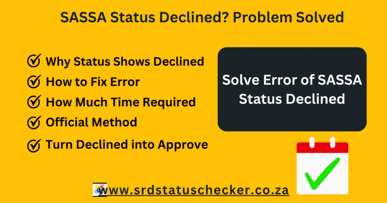 How to Fix SASSA Issue of Status Check Decline